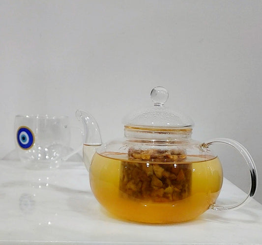 Borosilicate Glass Tea Pot with Glass Strainer