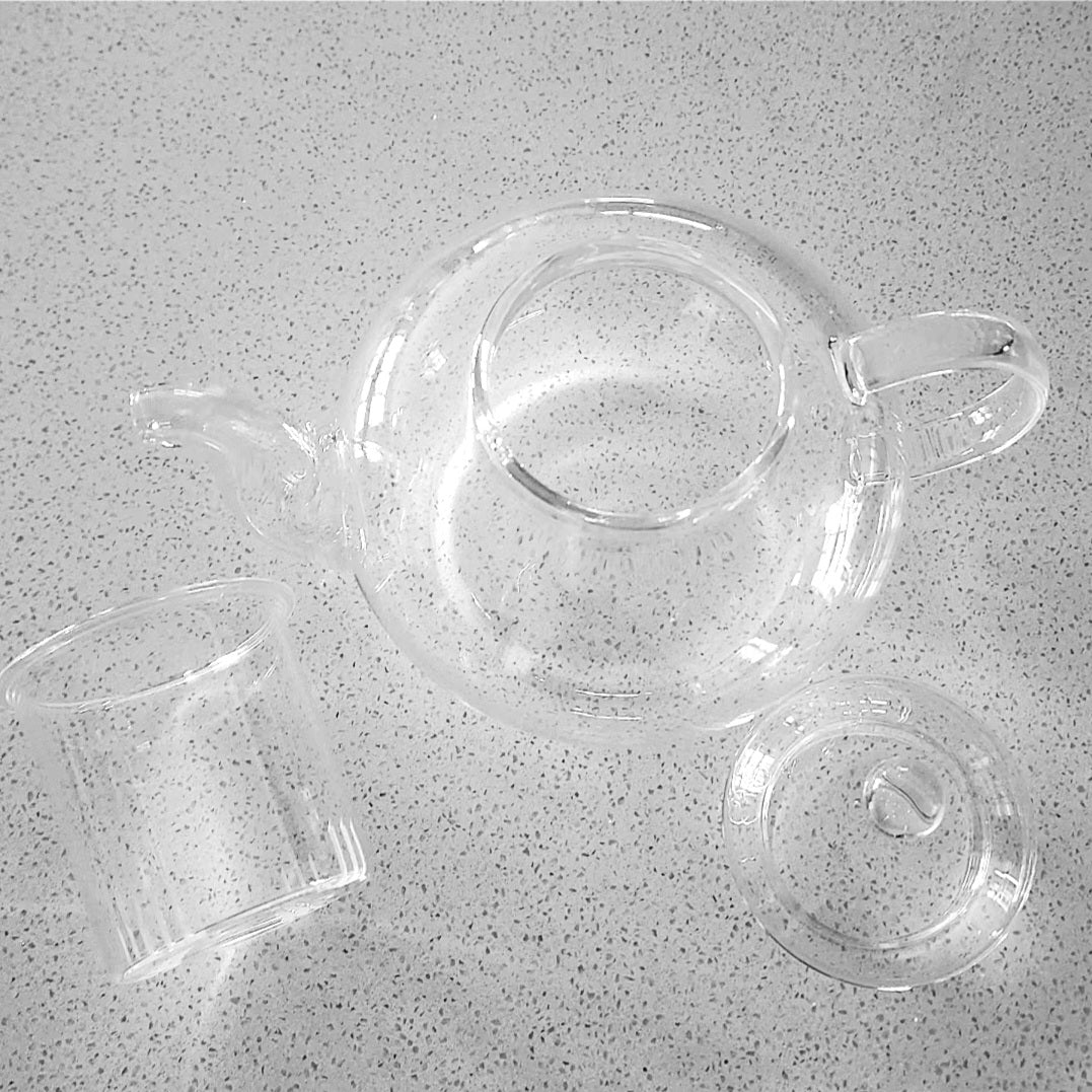 Borosilicate Glass Tea Pot with Glass Strainer